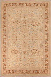 handmade Traditional Kafkaz Beige Brown Hand Knotted RECTANGLE 100% WOOL area rug 10 x 14